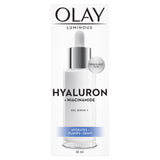 OLAY LUMINOUS HYALURON+ NIACINAMIDE GEL SERUM 30ML.