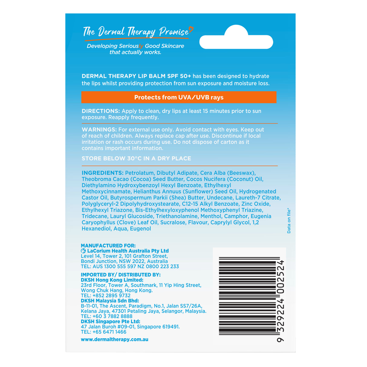Dermal Therapy Lip Balm SPF 50+ 10 g (New Formula)