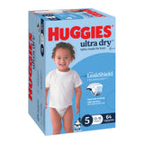 Huggies Ultra Dry Nappies Boys Size 5 (13-18kg) 64 Pack