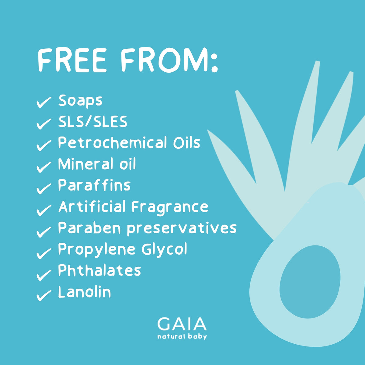 GAIA Natural Baby Hair & Body Wash 500ml