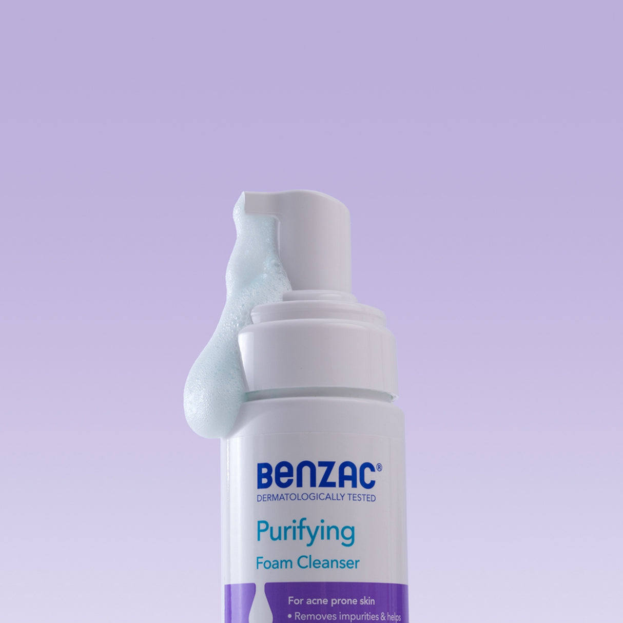Benzac Daily Facial Foam Cleanser 130mL, For Acne-Prone Skin
