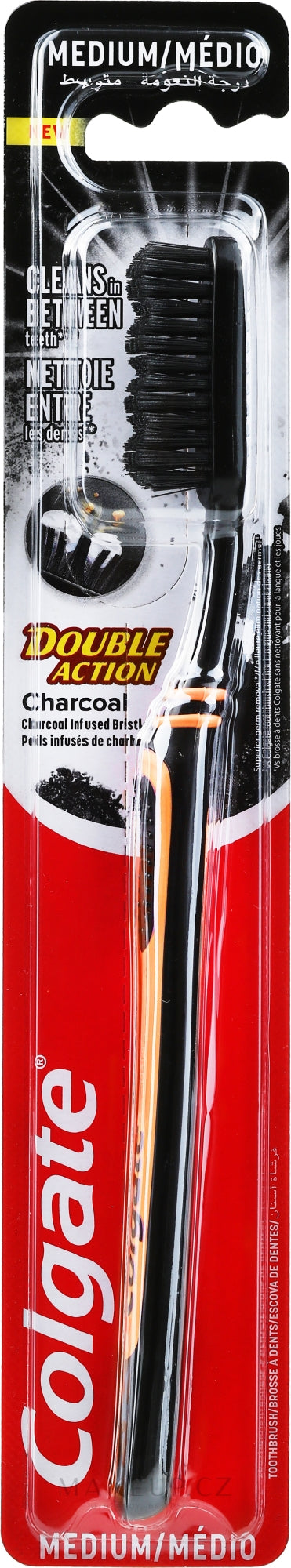 Colgate Charcoal Double Action Medium Toothbrush