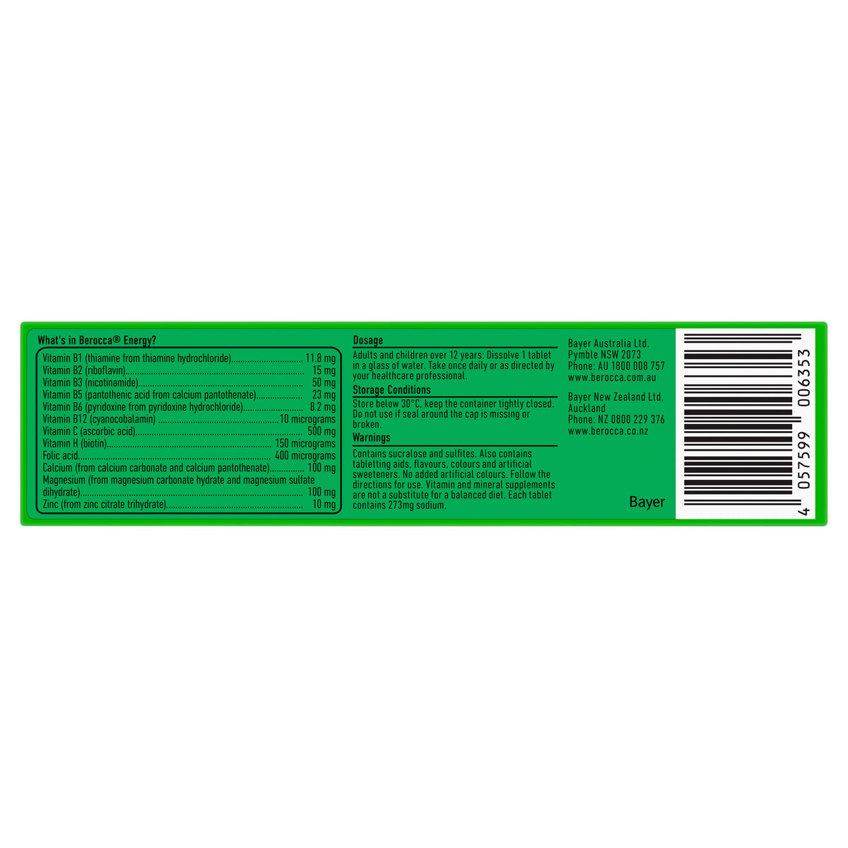 Berocca Energy Orange 45 Tablets