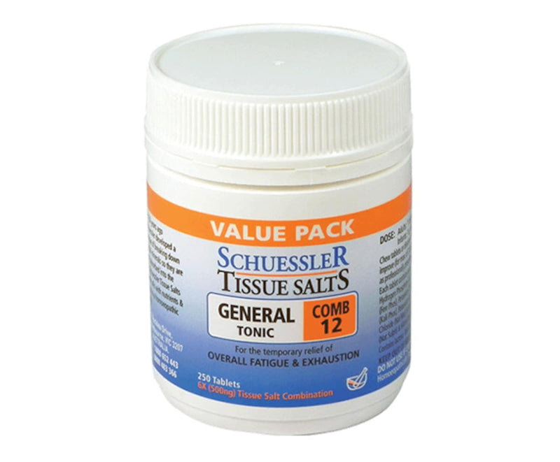 Schuessler Tissue Salts Comb 12 General Tonic 250s
