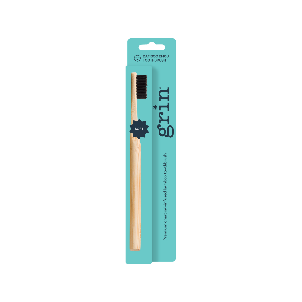 GRIN Bamboo Charcoal-Infused Toothbrush Soft
