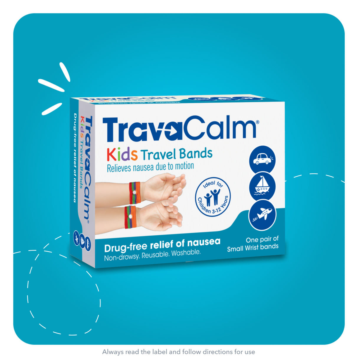 TRAVACALM Kids Nausea Cntrl Band 1pr