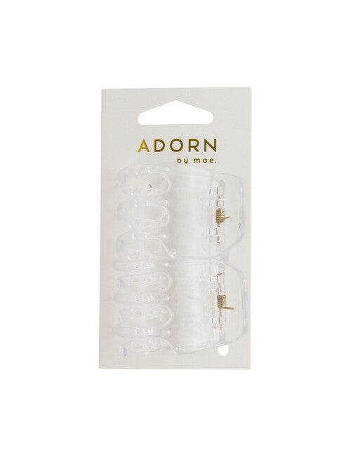 ADORN by Mae Large Clear Grip Claws 2 Pack