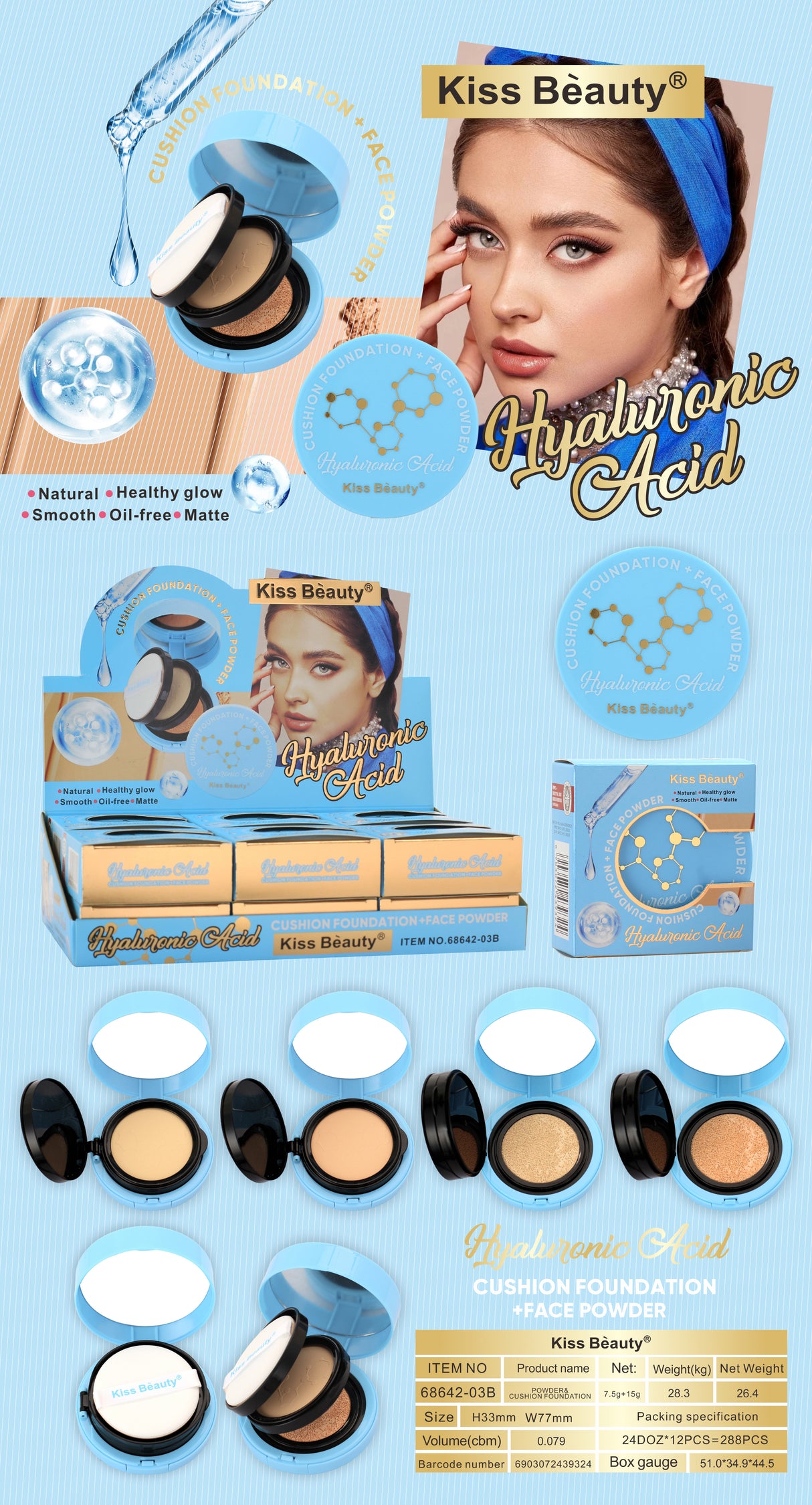Kiss Beauty Powder & Cushion Foundation Combo