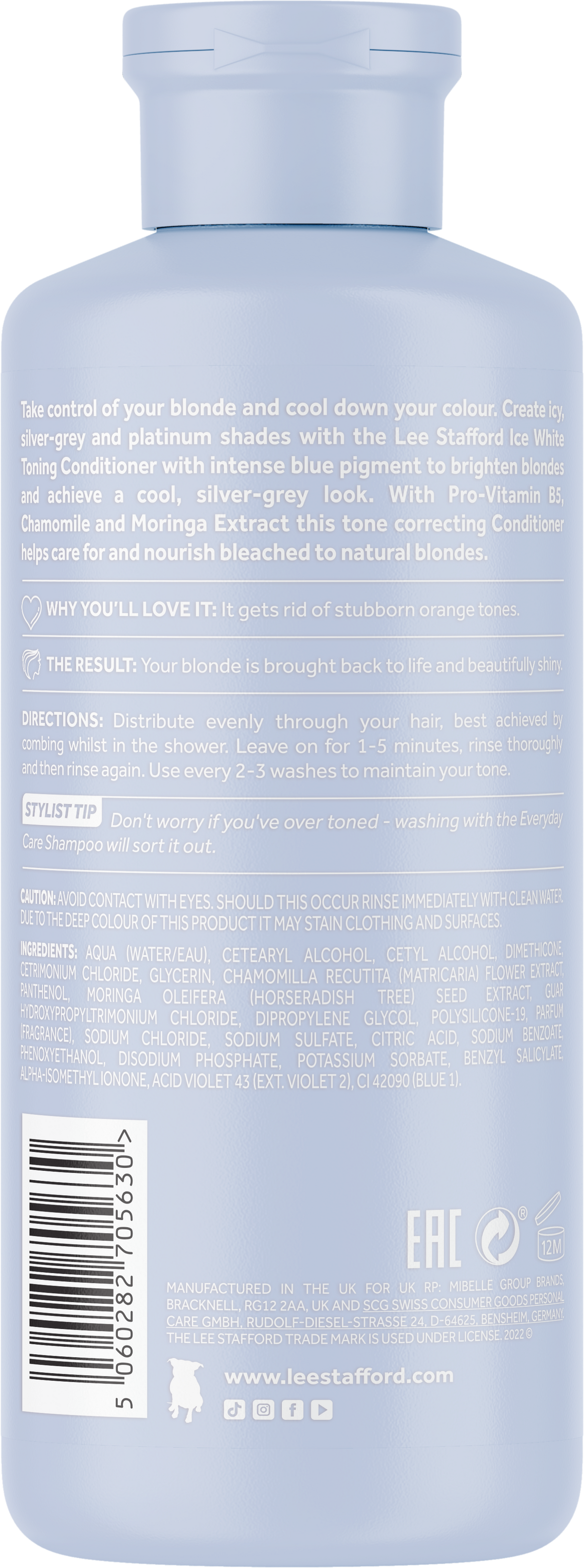  Lee Stafford Bleach Blondes Ice White Toning Conditioner 250ml