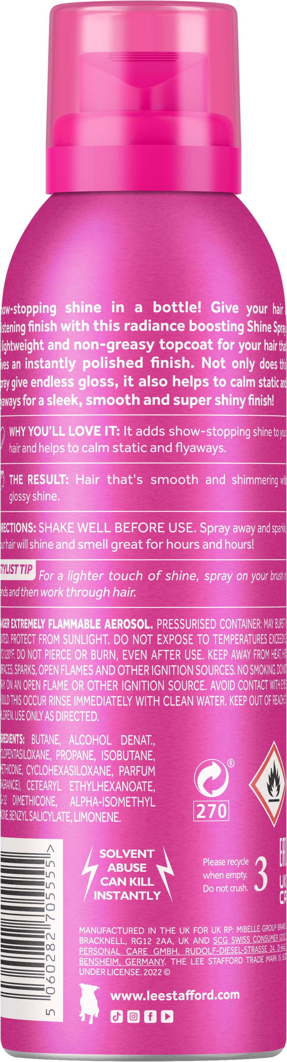  Lee Stafford Lightweight Shine Spray 200ml