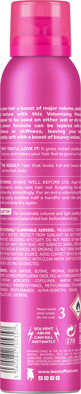 Lee Stafford Volumising Double Blow Mousse 200ml
