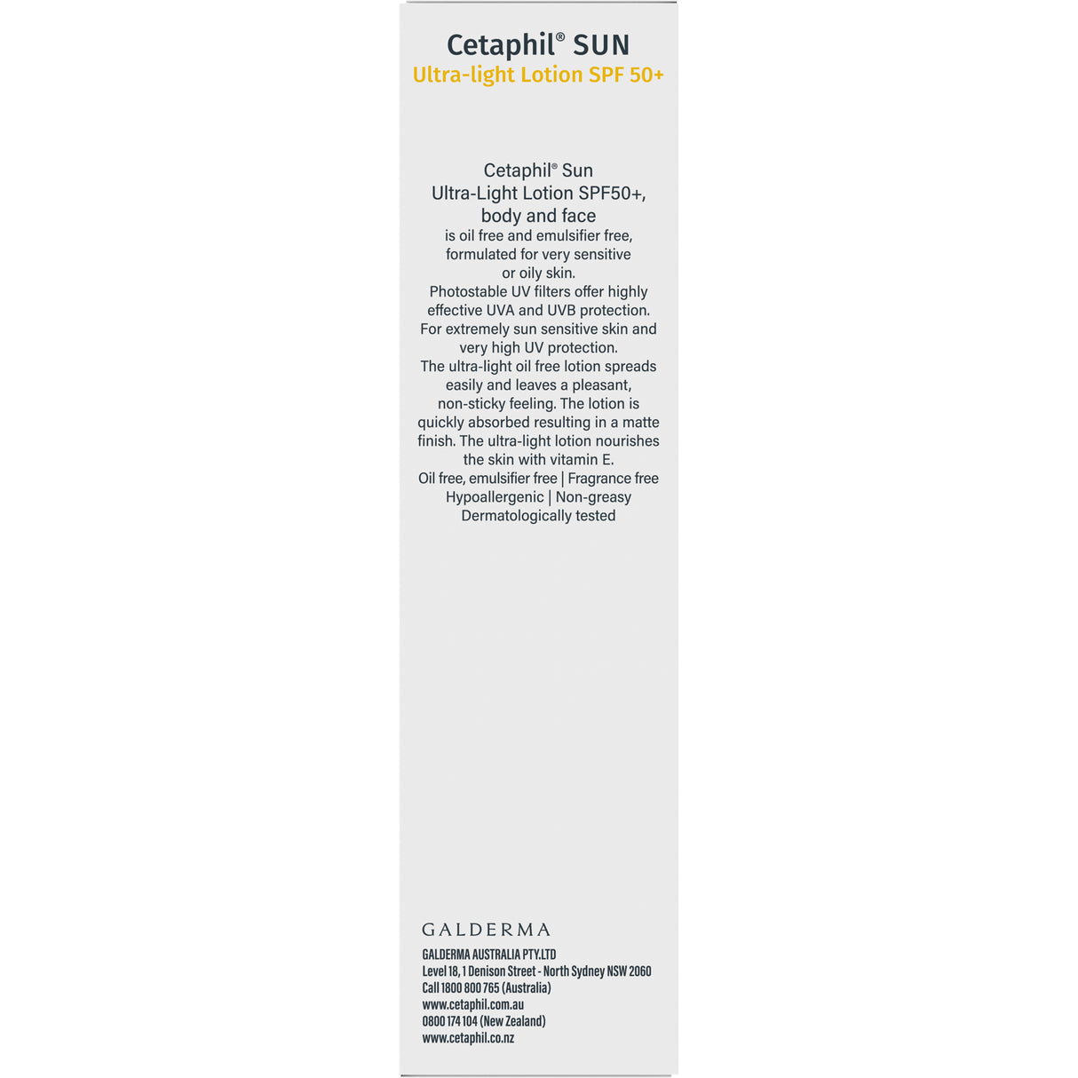 Cetaphil Sun Ultra-Light Lotion SPF 50+ 100mL