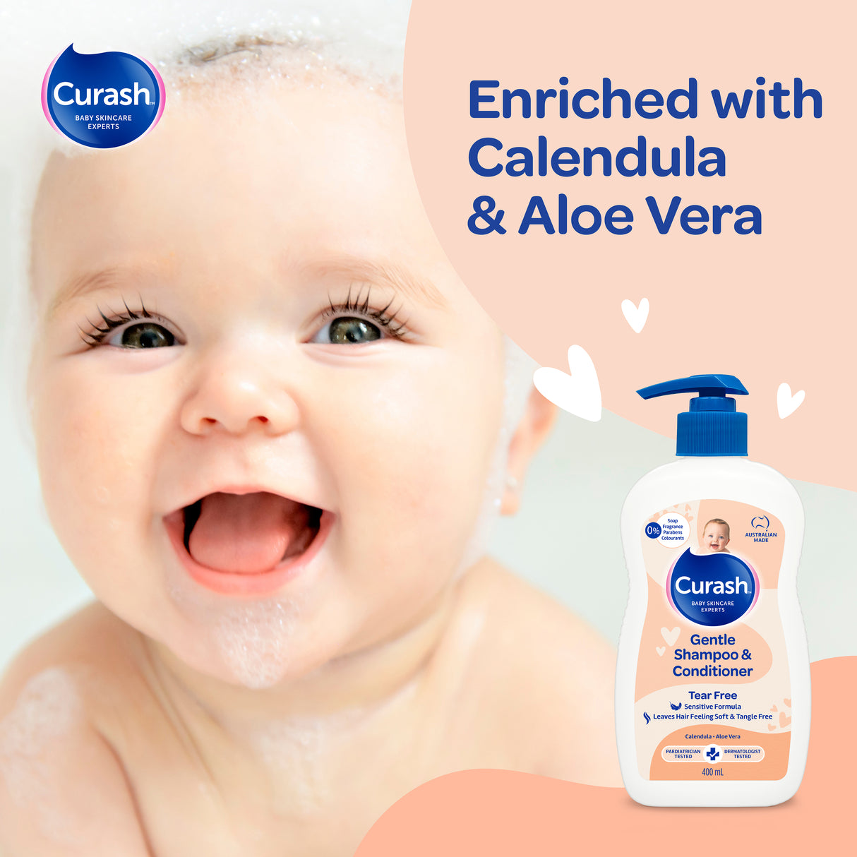 CURASH Gentle Shampoo & Conditioner 400ml