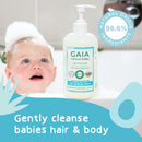 GAIA Natural Baby Hair & Body Wash 500ml