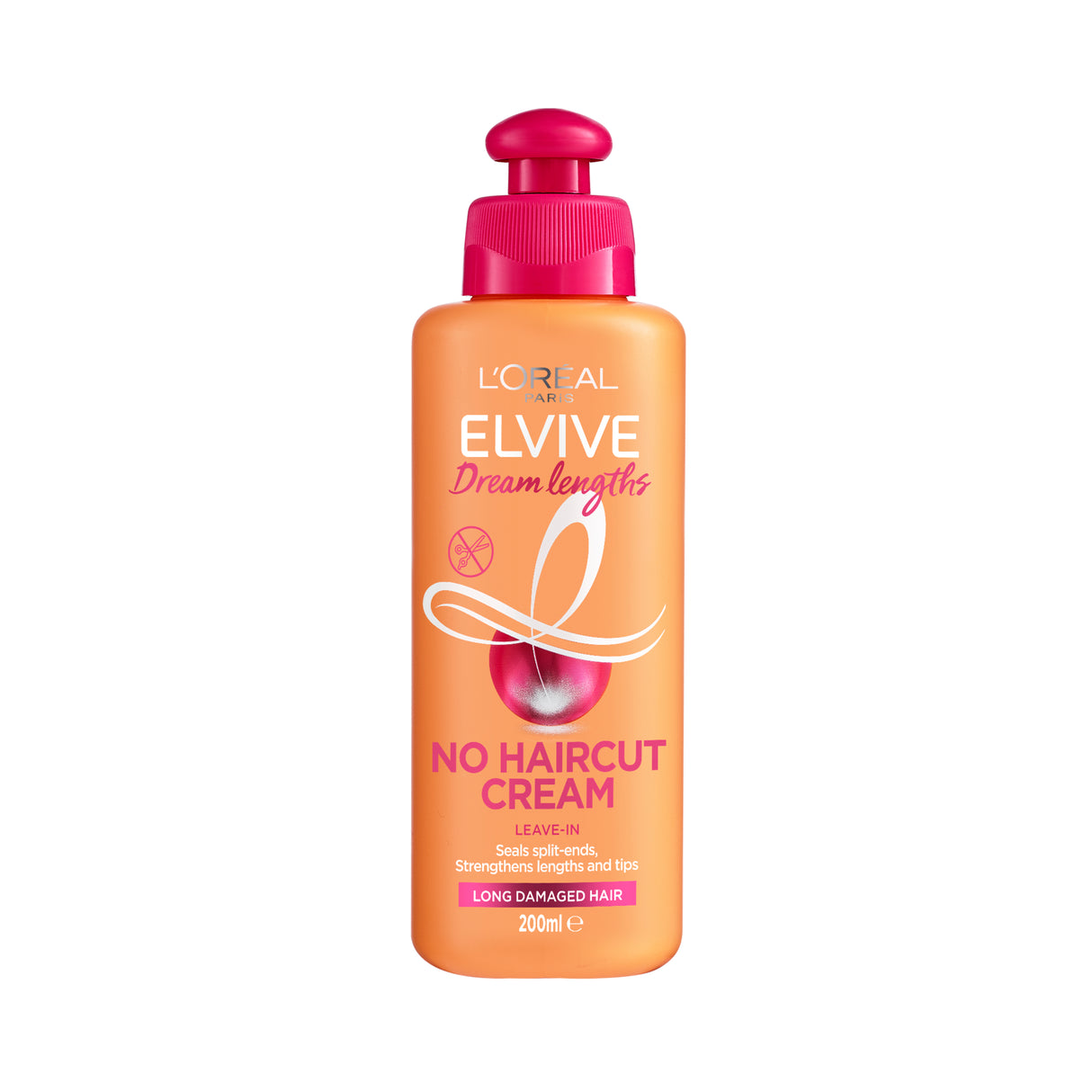 L'Oréal Paris Elvive Dream Lengths No Hair Cut Cream Leave-In Treatment For Long, Damaged Hair 200ml