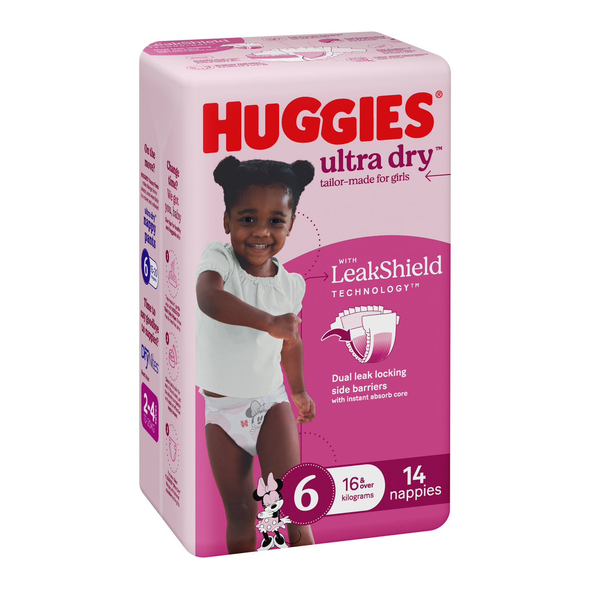 Huggies Ultra Dry Nappies Girl Size 6 (16kg+) 14 Pack