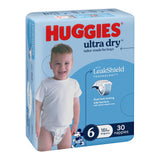 Huggies Ultra Dry Nappies Boys Size 6 (16kg+) 30 Pack