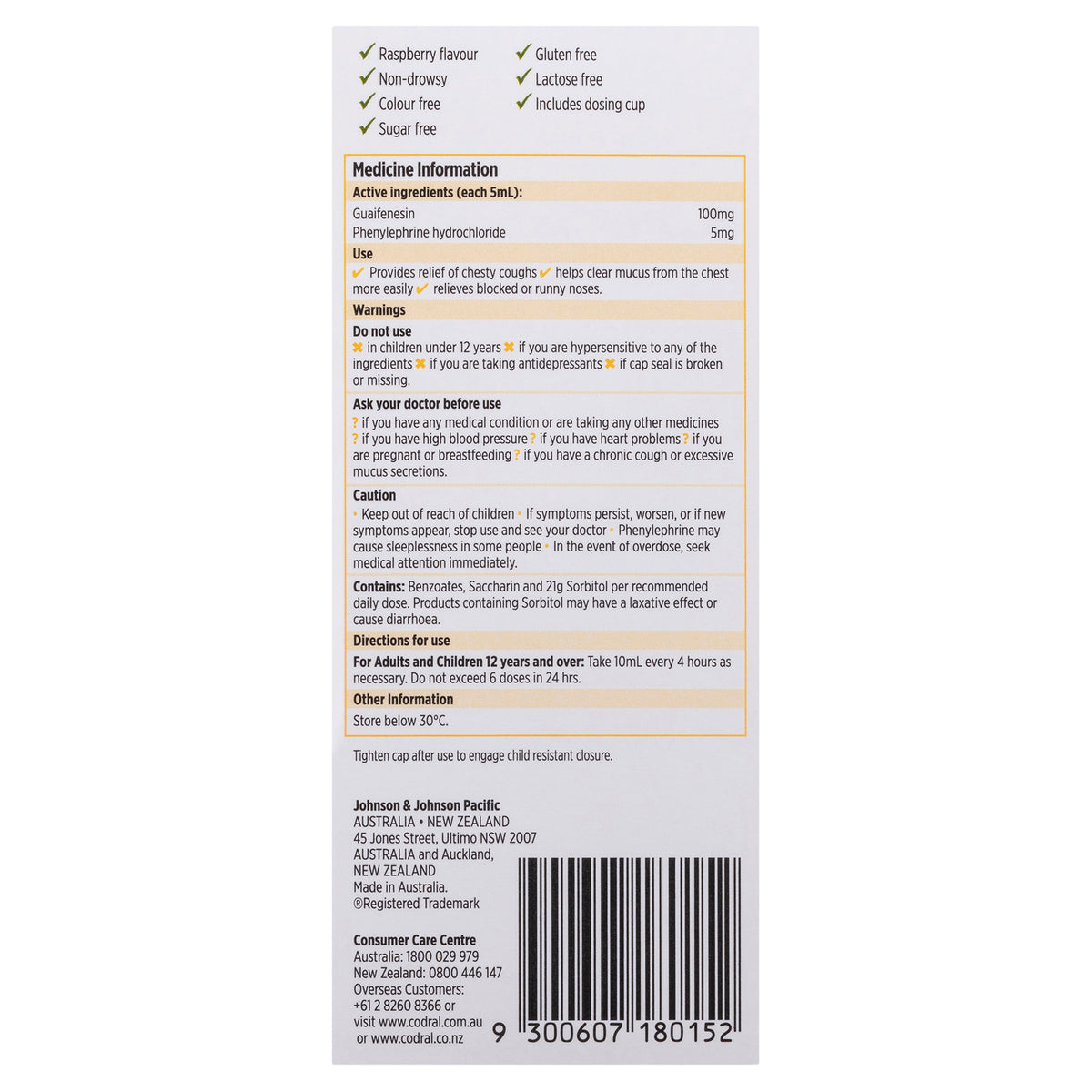 CODRAL Relief Mucus/Cough/Cold 200ml