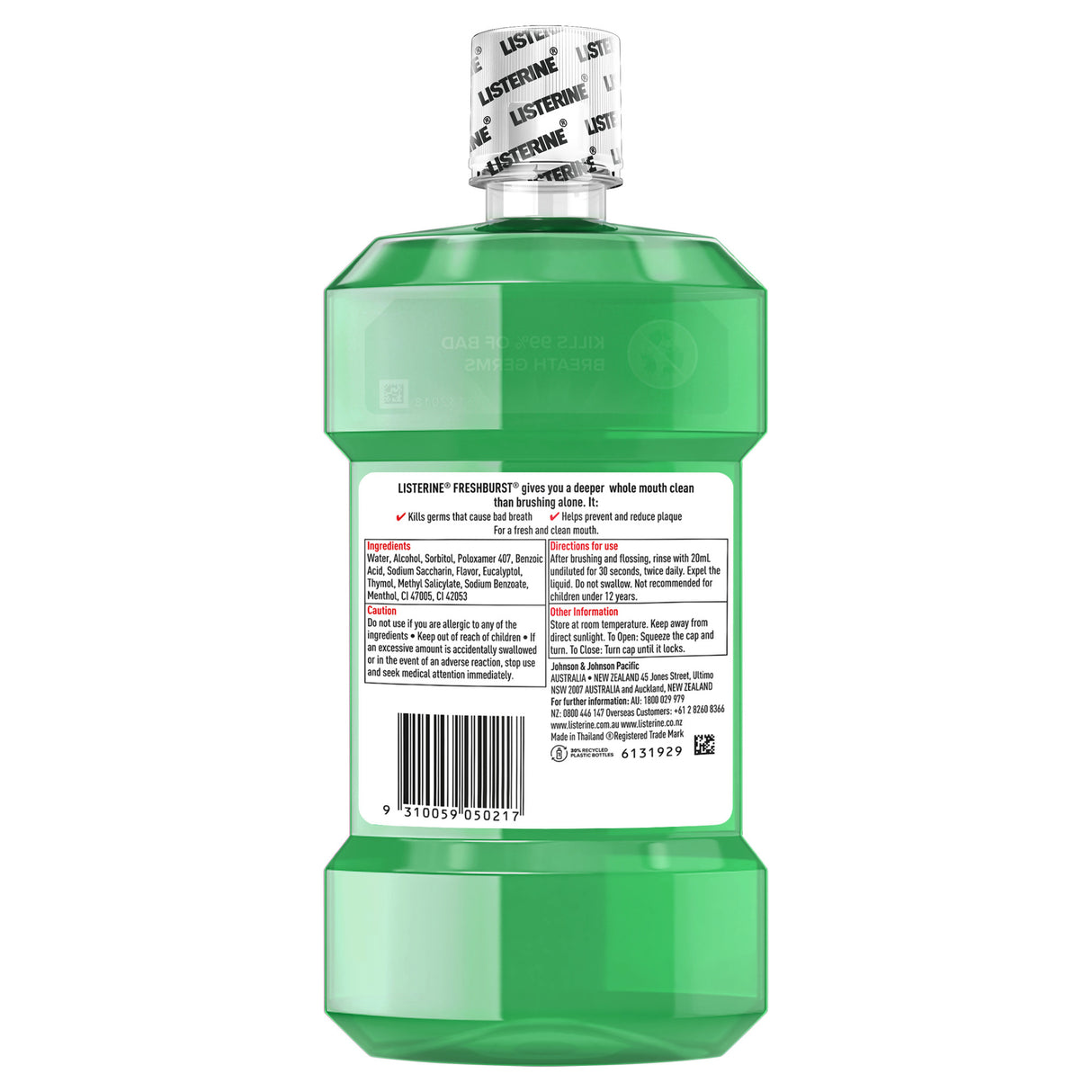 Listerine Freshburst Antibacterial Mouthwash 500mL