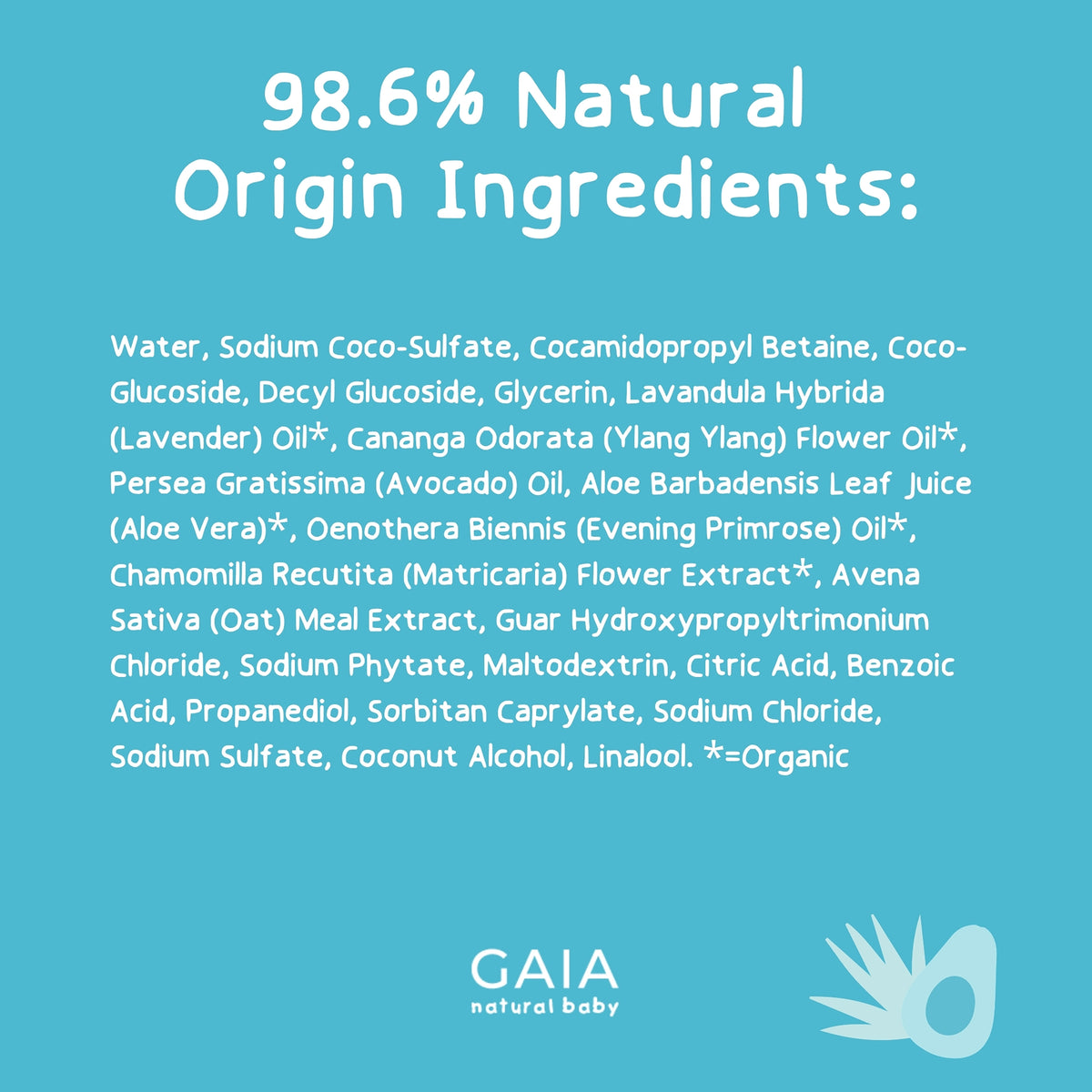 GAIA Natural Baby Hair & Body Wash 500ml