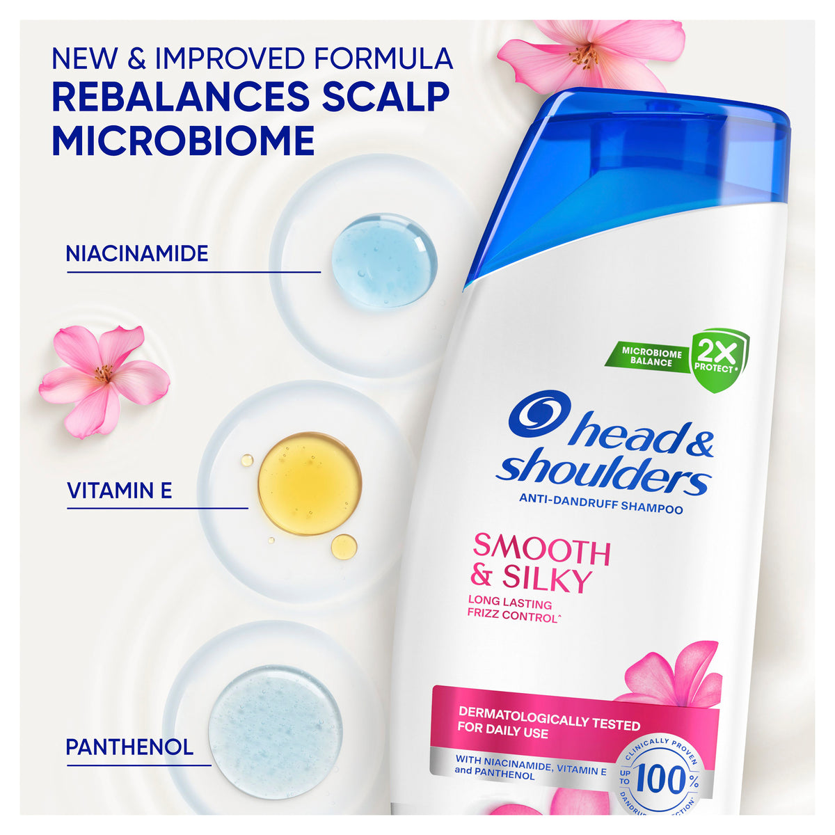 Head & Shoulders Smooth & Silky Anti Dandruff Shampoo for Smooth & Silky Hair 400 ml