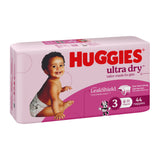Huggies Ultra Dry Nappy Size 3 Girl 44 Pack