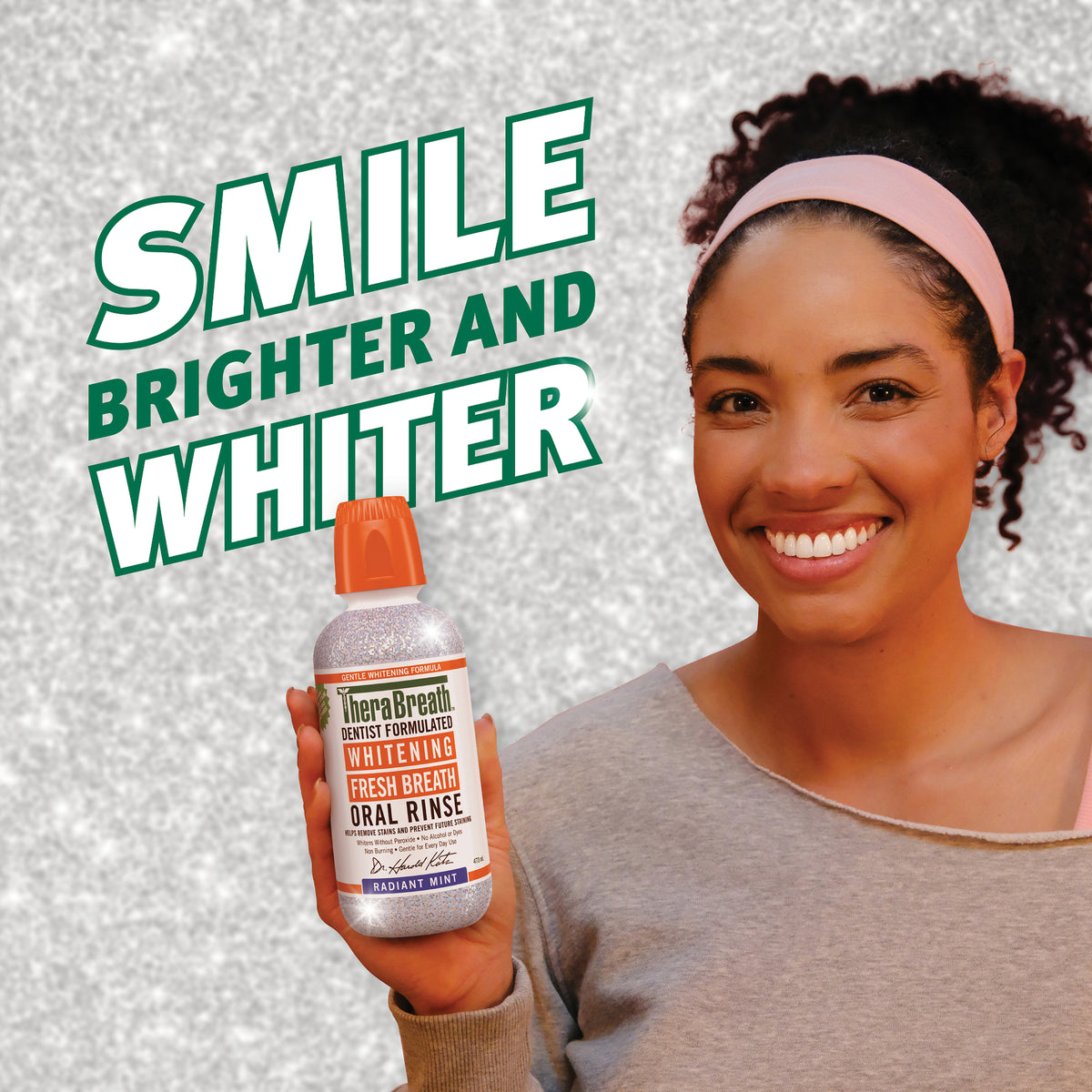 TheraBreath Oral Rinse Whiten 473ml