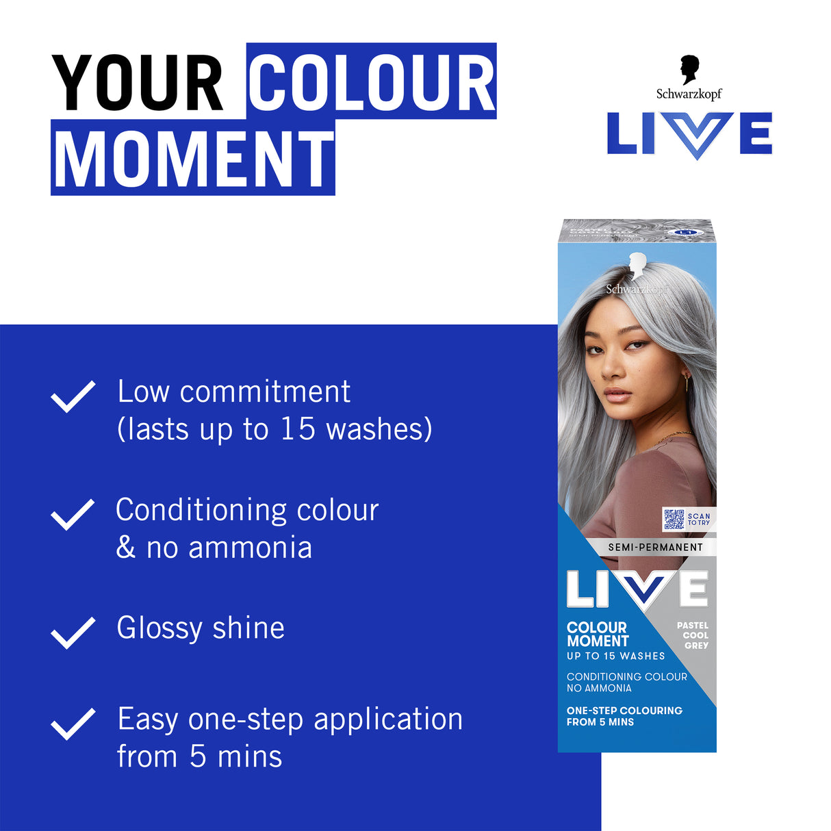 Schwarzkopf Live Colour Pastels Cool Grey 75ml
