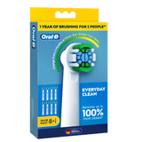 ORAL B Everyday Clean Replacement Brush Head 8pk