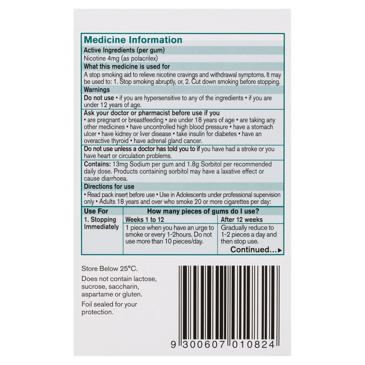 NICORETTE Gum Classic 4mg 75s