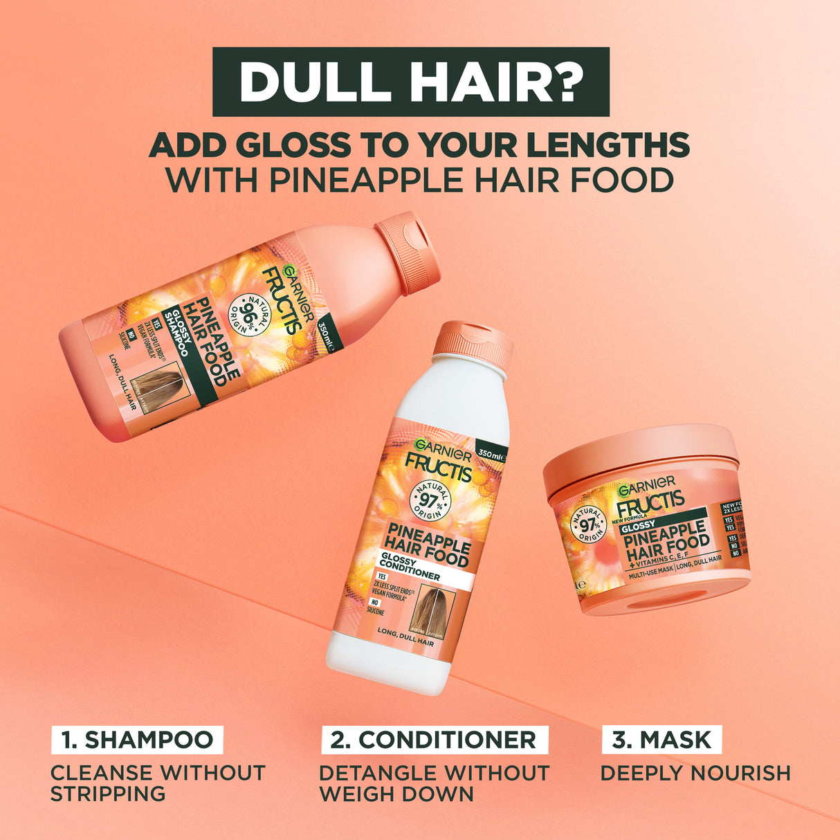 Garnier FRUCTIS Hair Food Shampoo Pineapple 350ml
