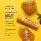 Burts Bees 100% Natural Beeswax With Vitamin E & Peppermint Lip Balm 4.25g
