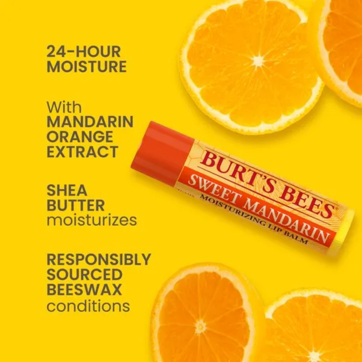 Burts Bees 100% Natural Sweet Mandarin Lip Balm 4.25g