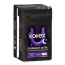 U by Kotex Extra Overnight Pads Long with Wings 8 Pack