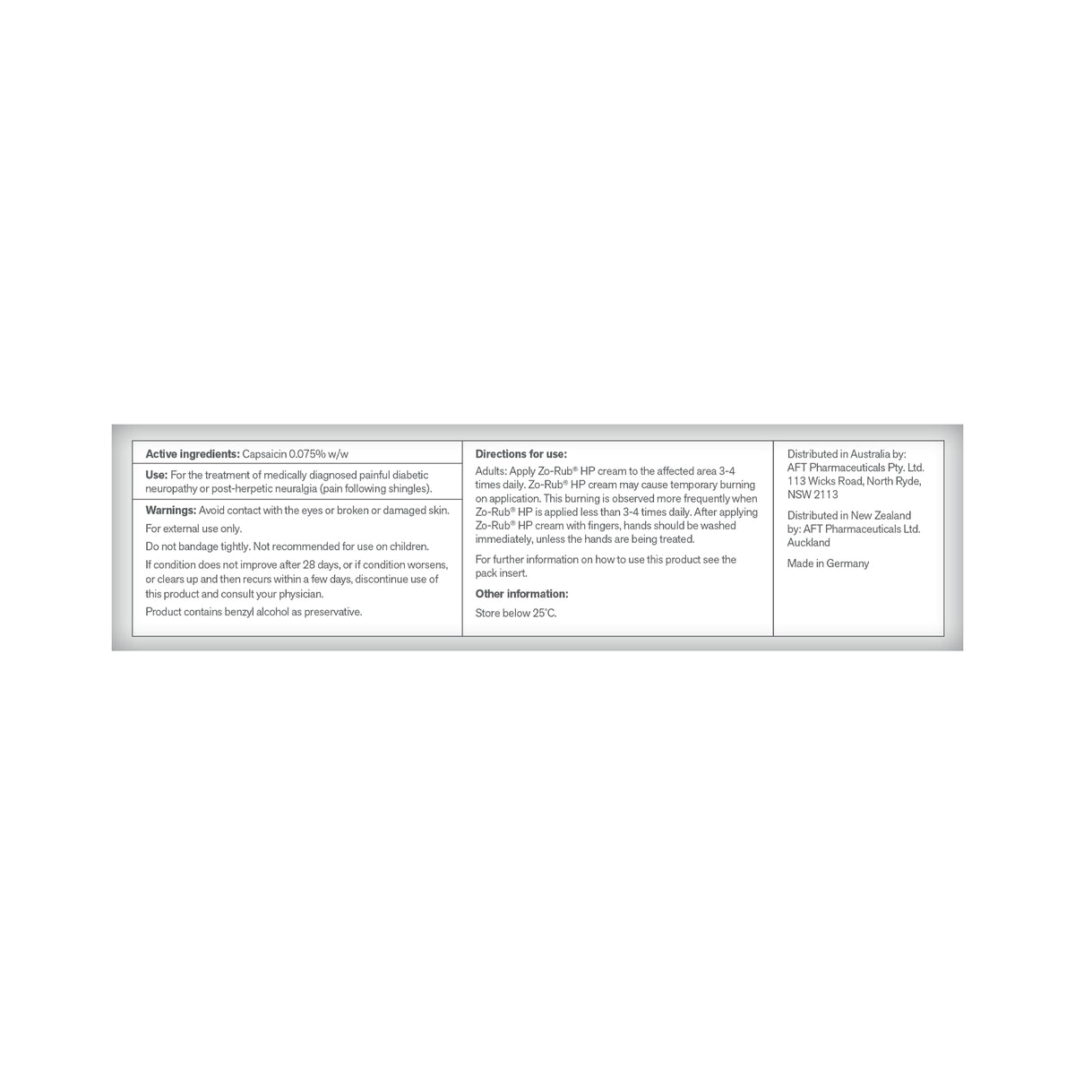 ZO-RUB HP 0.075% Topical Cream 45g
