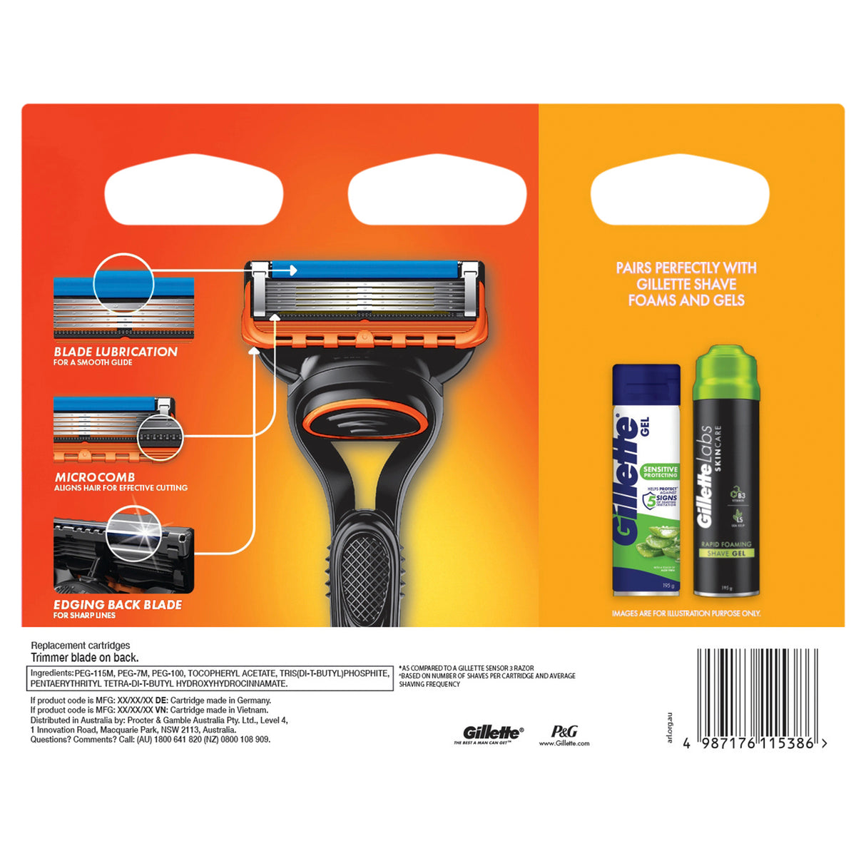 GILLETTE Fusion Manual Cart 15pk