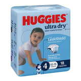 Huggies Ultra Dry Nappies Boys Size 4 (10-15kg) 18 Pack