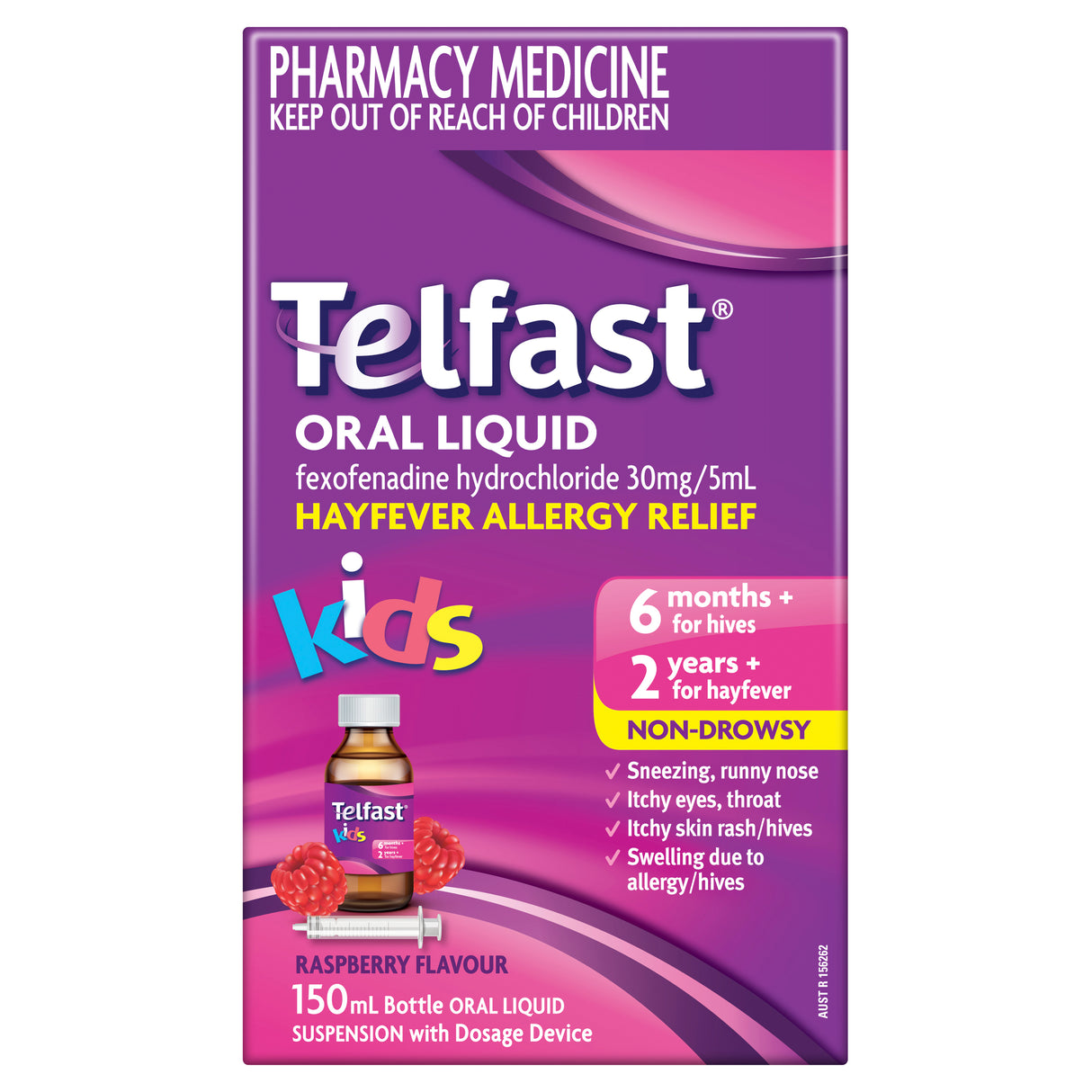 Telfast Oral Liquid Raspberry Kids 150ml