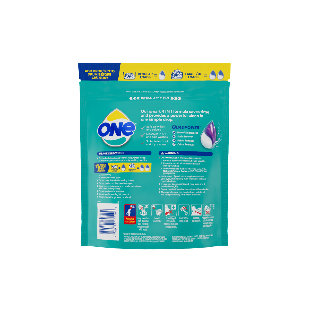 ONE 4 In 1 Laundry Capsules 17pk