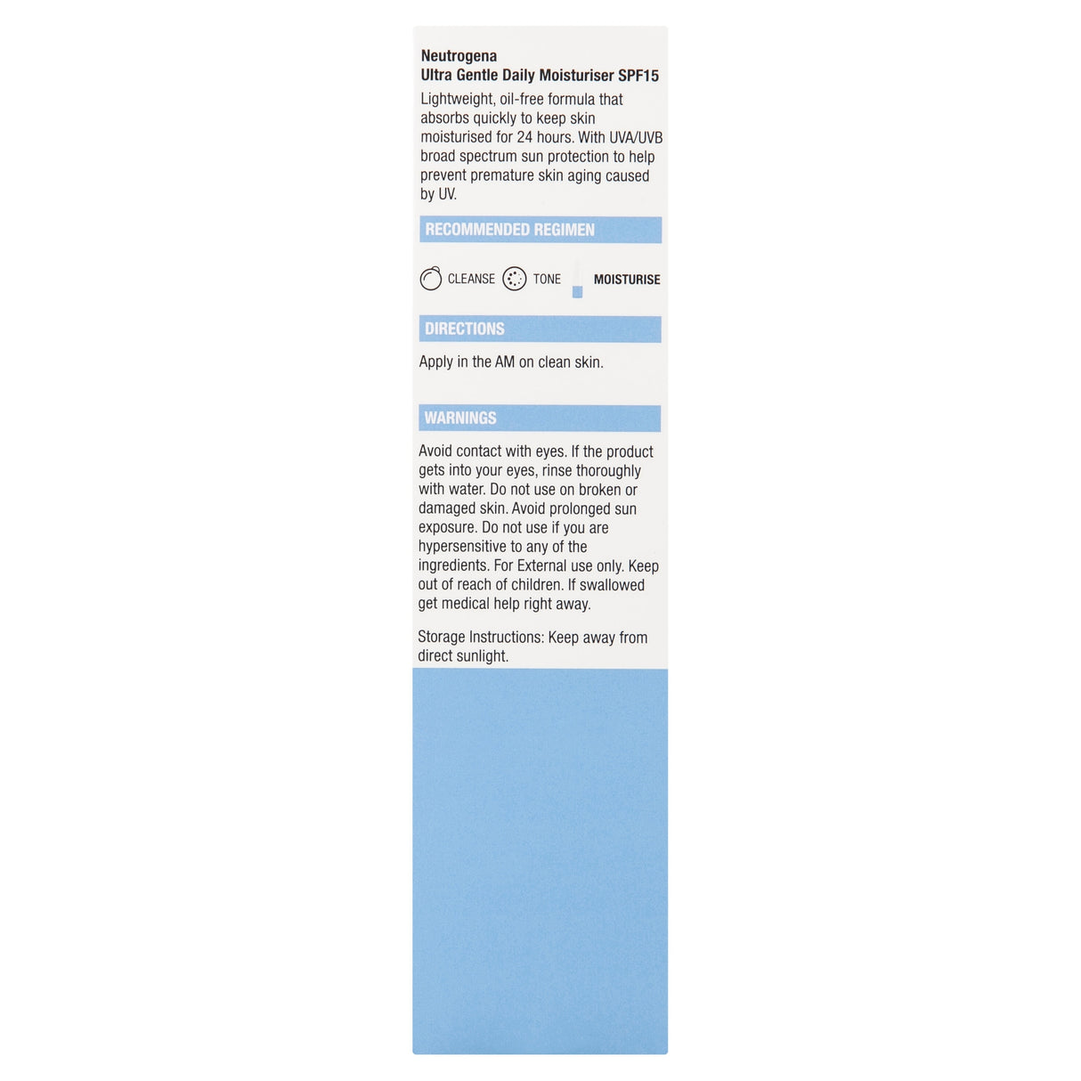 Neutrogena Ultra Gentle Moisture SPF15 100ml