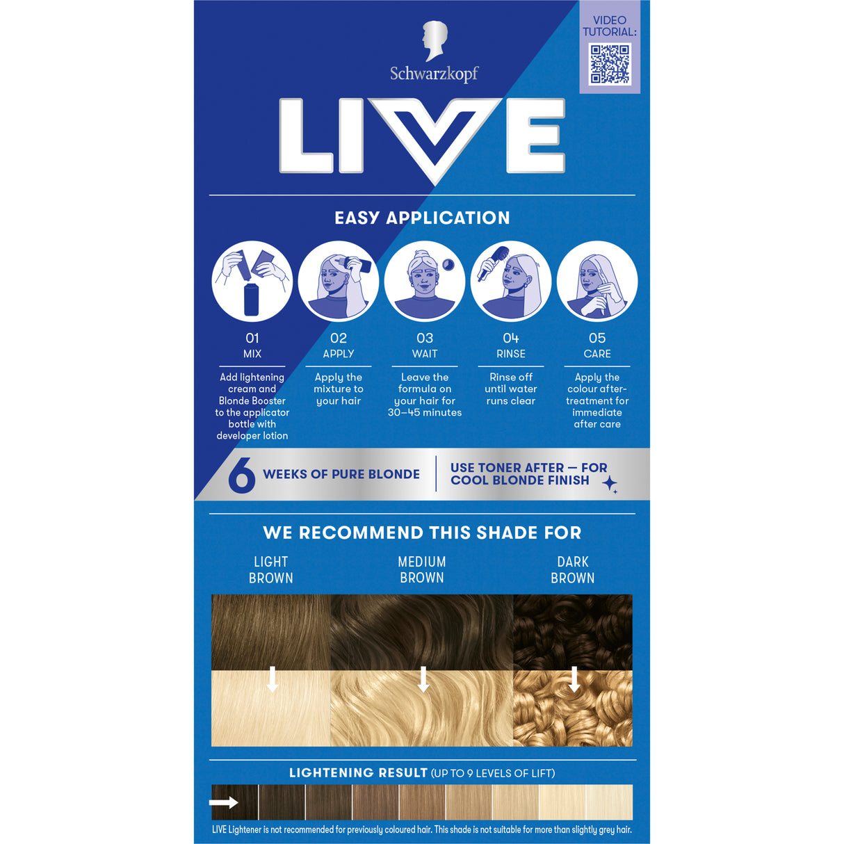 Schwarzkopf Live Colour Permanent I/Blch M/Blnd 00B