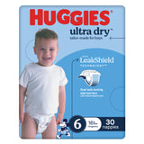 Huggies Ultra Dry Nappies Boys Size 6 (16kg+) 30 Pack