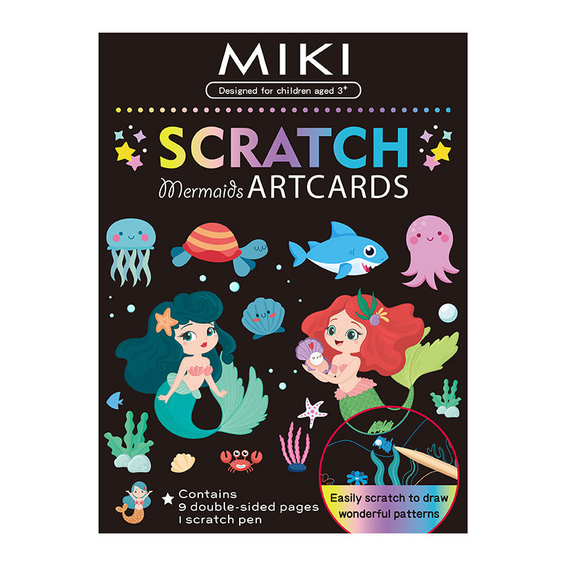 Miki Mermaid Scratch Art Pads X23