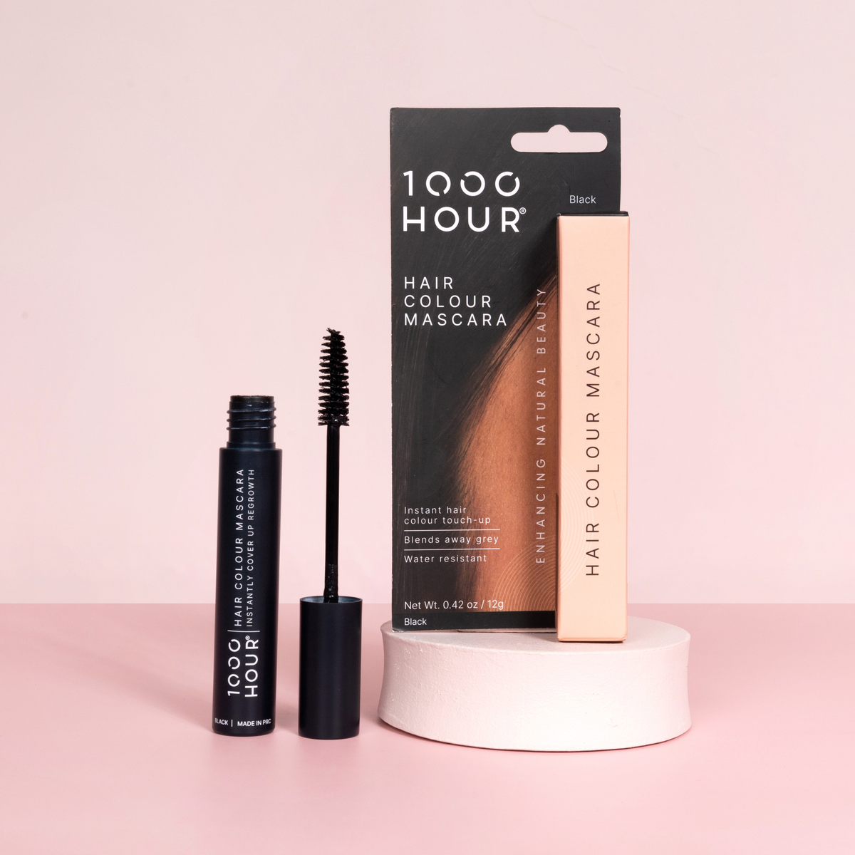 1000HOUR Hair Colour Mascara Black 12g