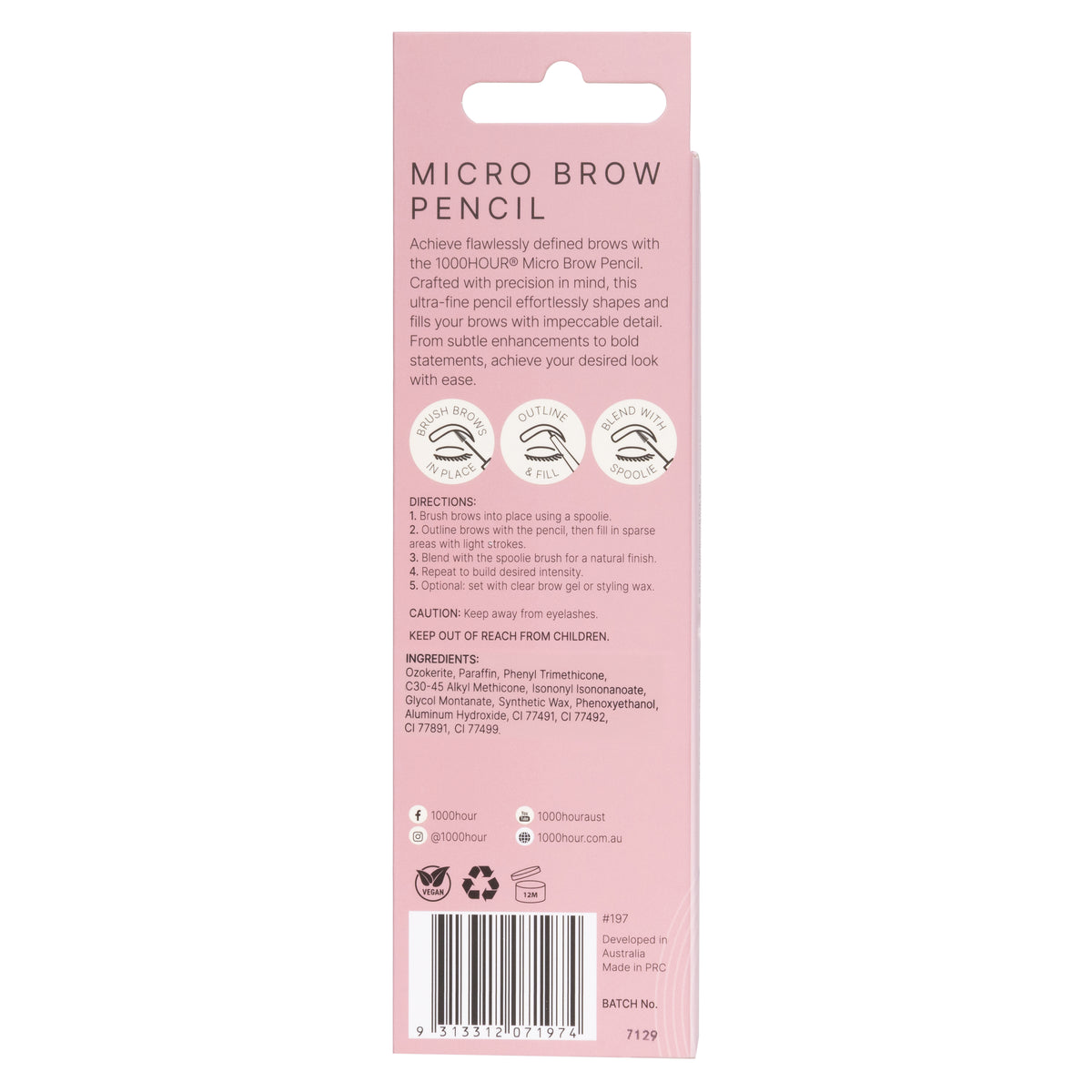1000HOUR Micro Pencil Medium Brown