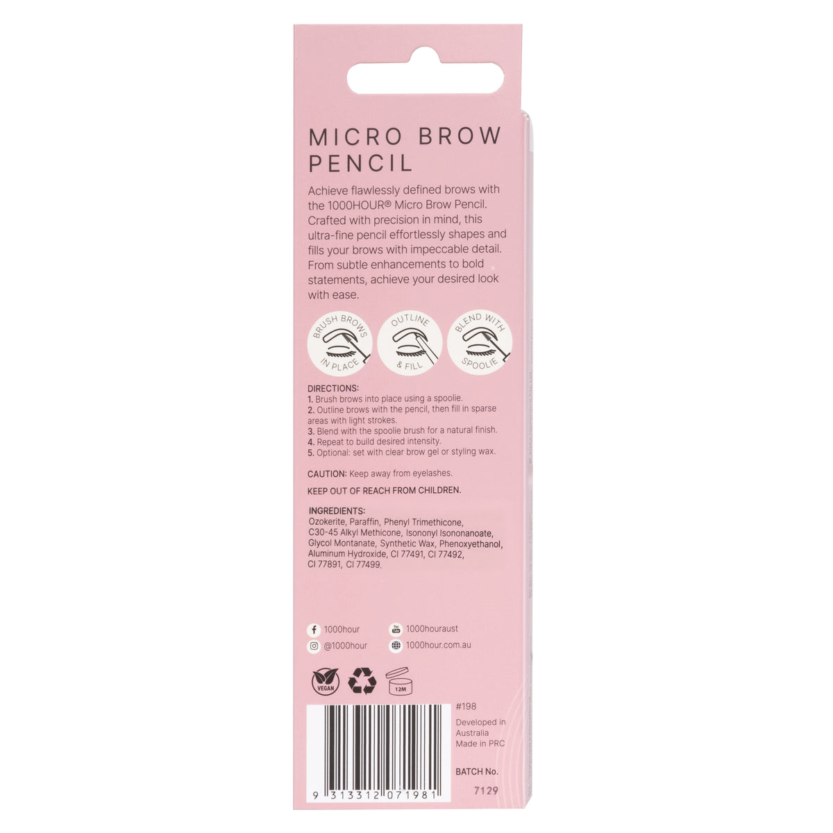 1000HOUR Micro Pencil Light Brown/Blonde