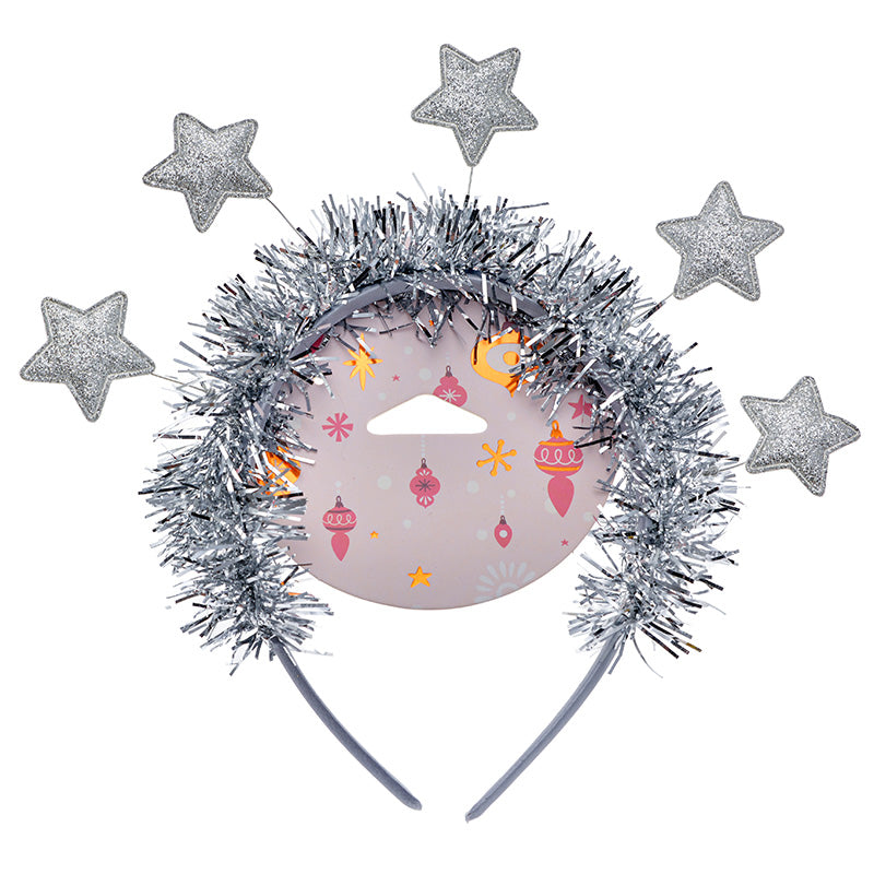 Christmas Head band with TINSEL & BELLS