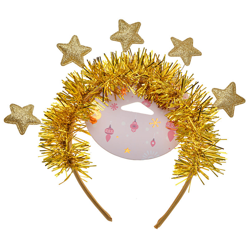 Christmas Head band with TINSEL & BELLS