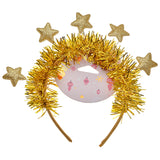 Christmas Head band with TINSEL & BELLS