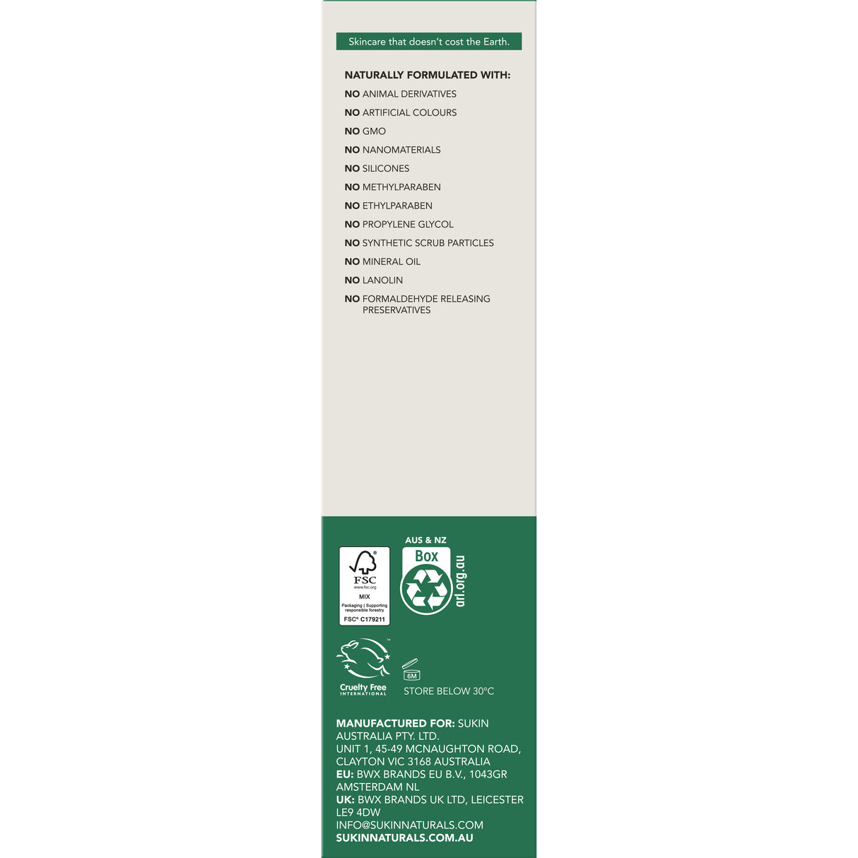 Sukin Awakening Face Gel 100ml